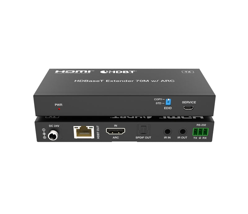 NÖRDIC HDMI 4K60 HDBaseT extender with Toslink and ARC 70m CAT6