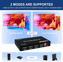 NÖRDIC HDMI 4K 60Hz Matrix Switch 4x2 3D Video Toslink Stereo EDID