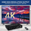 NÖRDIC HDMI 4K 60Hz Matrix Switch 4x2 3D Video Toslink Stereo EDID