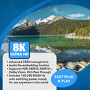 NÖRDIC 8K HDMI 2.1 Switch and Extractor 2 to 1 8K60Hz 4K120Hz CEC HDR Dolby Atmos, True HD, Digital Plus, DTS-HD Master