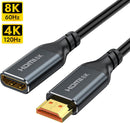 NÖRDIC HDMI 8K60Hz 4K 120Hz extension cable male to female 20cm HDMI2.1 48Gbps