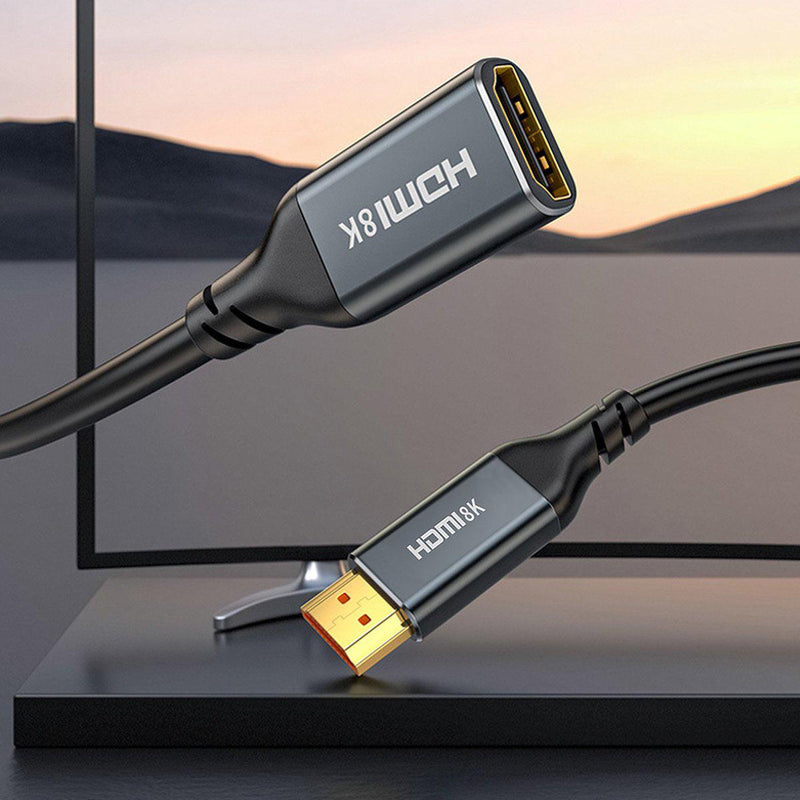 NÖRDIC HDMI 8K60Hz 4K 120Hz extension cable male to female 20cm HDMI2.1 48Gbps