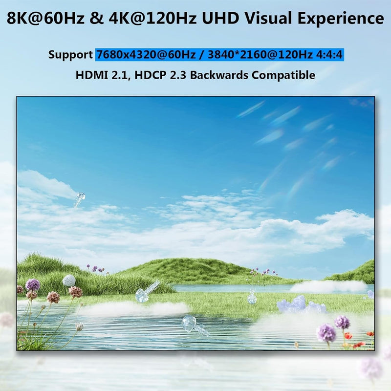 NÖRDIC HDMI 8K60Hz KVM Switch 4 to 1 Supports UltraWide Monitor
