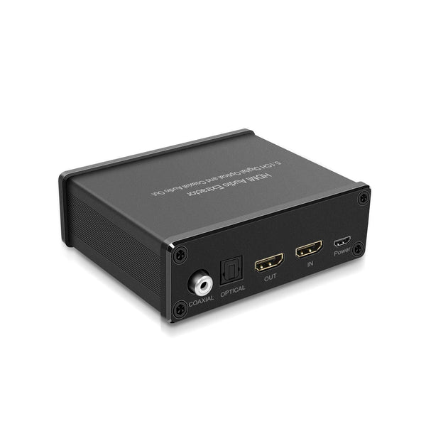 NÖRDIC HDMI Audio Extractor 5.1, 1xHDMI input to 1xHDMI 2.0 4K at 60 Hz, Digital (Toslink) and Coaxial Audio output. Xbox One, PS3/PS4, Smart TV