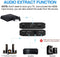 NÖRDIC HDMI Extractor HDMI to HDMI, Toslink and 3.5mm audio 4K 60Hz Dolby 3D 7.1CH Dolby ATMOS HDR HDCP2.2 RGB 8:8:8