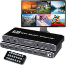 NÖRDIC HDMI Multi-Viewer 6 in 1 Out Seamless Switcher 1080P HDMI HUB Switcher for Multiple Inputs, Splitter for Multiple Monitors