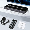 NÖRDIC HDMI Multi-Viewer 6 in 1 Out Seamless Switcher 1080P HDMI HUB Switcher for Multiple Inputs, Splitter for Multiple Monitors