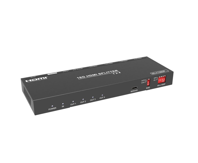 NÖRDIC 4K HDMI 2.0b Splitter 1 to 4 &amp; Extractor Optical SPDIF &amp; Stereo HDR EDID Dolby True HD, Digital Plus, DTS-HD Master