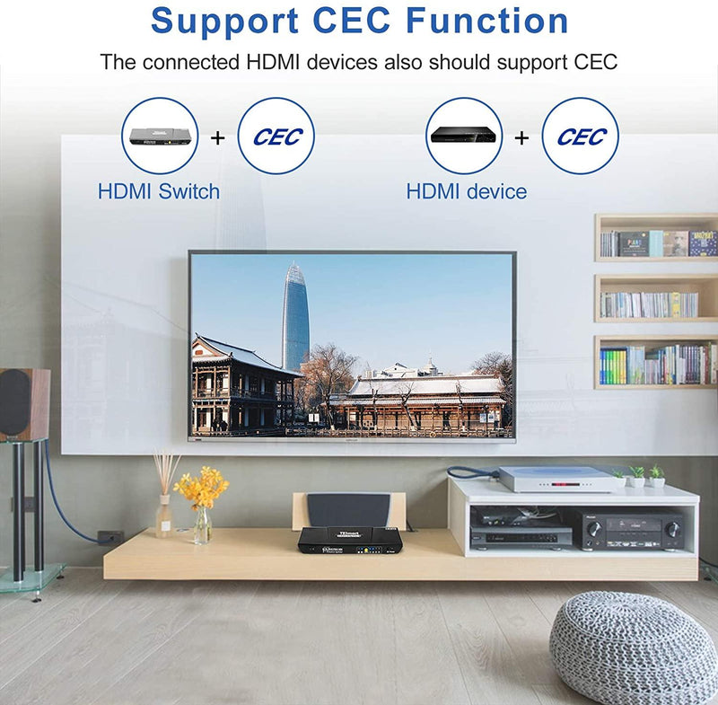 NÖRDIC HDMI Switch 2xPC to 4x monitors 4K30Hz UHD CEC 3D HDCP1.4 for PC, PS5, Xbox and laptop