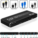 NÖRDIC HDMI Switch 3 to 1 with Video Capture Card HDMI2.0 4K60Hz USB3.1 Microphone and Audio out HDMI Signal Loop Out HDR HDCP2.2 EDID RGB8: 8: 8