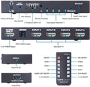NÖRDIC HDMI Switch 4 to 1 with 7.1 audio extractor ARC SPDIF stereo 3.5mm audio 4K60hz HDCP2.2 3D HDR10 18Gbps