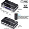 NÖRDIC HDMI Switch 4 to 1 with audio extractor and ARC 4K60Hz MHL Dolby True SPDIF stereo 3D
