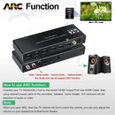 NÖRDIC HDMI Switch 4 to 2 with audio extractor and ARC, in 4Kx2K 60Hz, HDCP 2.2, 5.1 surround, Metal
