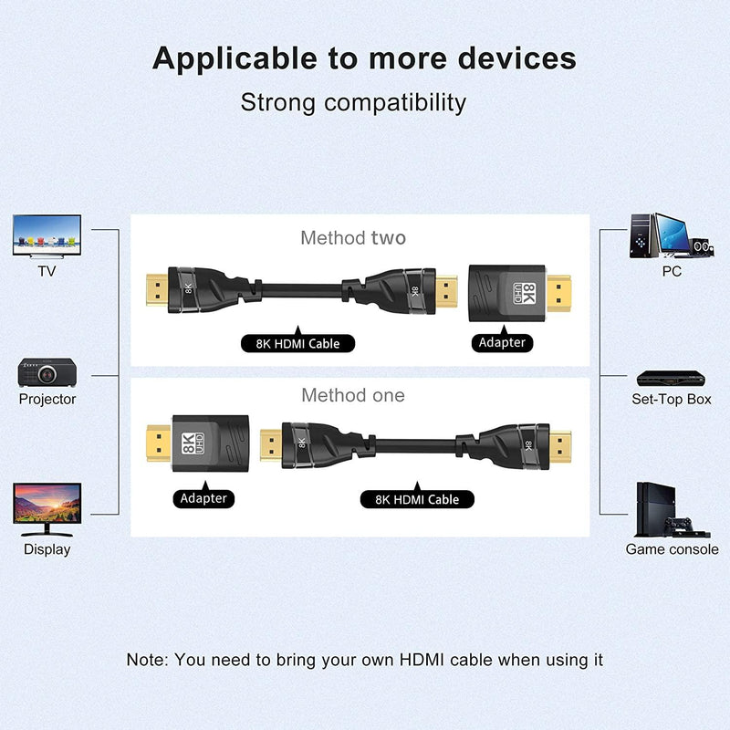 NÖRDIC HDMI adapter male to female 8K60Hz 4K120Hz Dynamic HDR 48Gbps eARC