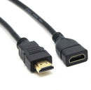 NÖRDIC HDMI extension cord 1m male to female black 4K 30Hz 10.2 Gbps HDMI 1.4 HDMI High Speed with Ethernet