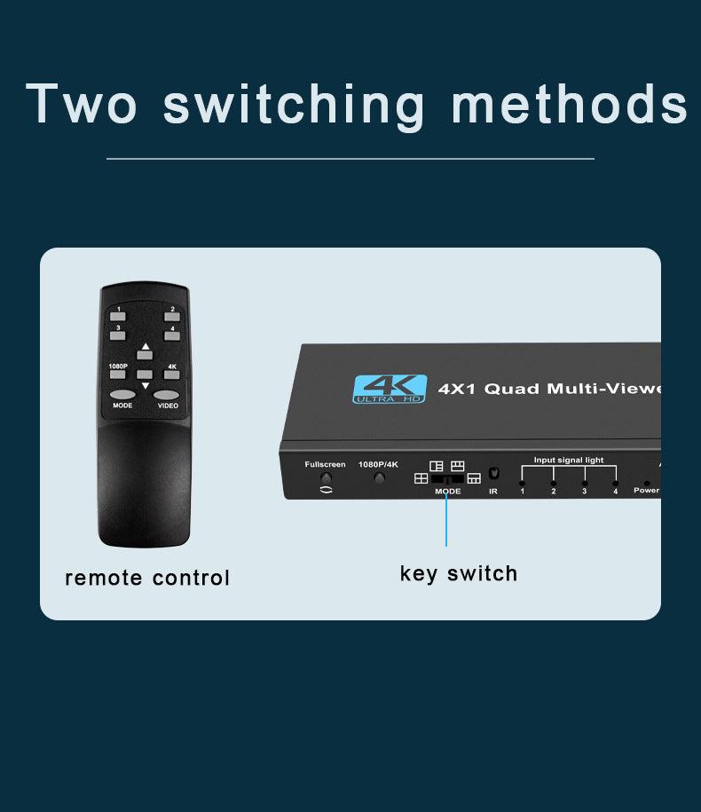 NÖRDIC HDMI scaler switch 4 to 1 with Multiviewer 4K30hz HDCP1.4