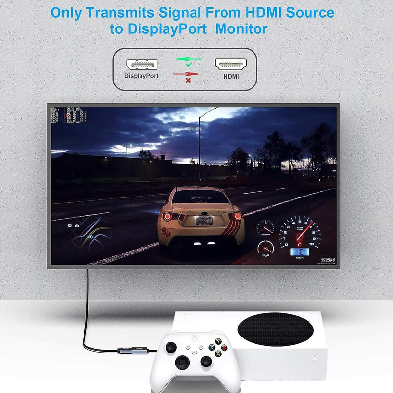 NÖRDIC HDMI to Displayport adapter 20cm 4K60Hz 18Gbps