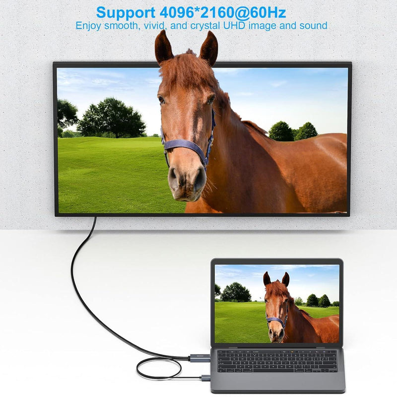 NÖRDIC HDMI to Displayport cable 2m 4K60Hz 18Gbps