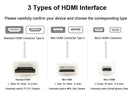 NÖRDIC HDMI to Micro HDMI cable 1m High Speed HDMI with Ethernet Type A to Type D Male to Male Black