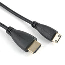 NÖRDIC HDMI to Mini HDMI cable 2m High Speed HDMI with Ethernet Type A to Type C male to male black
