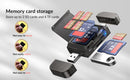 NÖRDIC USB-A, USB-C Card Reader 2-Slot SD, Micro SD and USB-A 3.0 OTG with Card Storage
