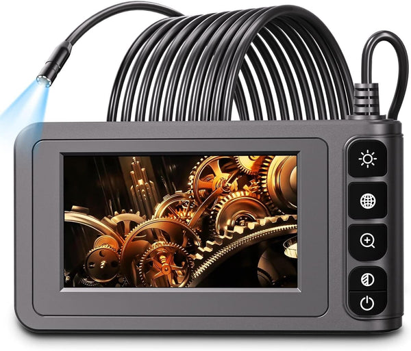 NÖRDIC Industrial endoscope camera 4.3" screen with 8 LED lights, cable 5m 8mm, IP67 Waterproof camera