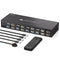NÖRDIC KVM 4x2 HDMI 2.1 Switch 4PC to Dual Monitor HDMI 8K60Hz with 1x3.5mm and 4xUSB-A