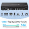 NÖRDIC KVM 4x2 HDMI 2.1 Switch 4PC to Dual Monitor HDMI 8K60Hz with 1x3.5mm and 4xUSB-A