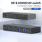 NÖRDIC KVM 4x2 Switch 4PC to Dual Monitor HDMI & DP 4K60Hz with 2x3.5mm and 3xUSB-A