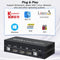 NÖRDIC KVM Switch 2 PC to 1 DisplayPort 1.2 4K60Hz and 4x USB Port HDCP 2.2
