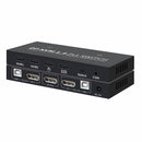 NÖRDIC KVM Switch 2 PC to 1 DisplayPort 1.2 4K60Hz and 4x USB Port HDCP 2.2