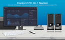 NÖRDIC KVM Switch 2 PC to 1 DisplayPort 1.2 4K60Hz and 4x USB Port HDCP 2.2