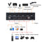 NÖRDIC KVM Switch 2 PC to 1 DisplayPort 1.2 4K60Hz and 4x USB Port HDCP 2.2