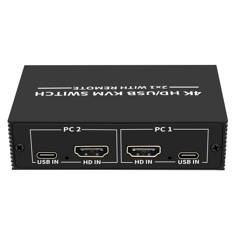 NÖRDIC KVM Switch 2 PC to 1 HDMI 2.0 and 4xUSB for Xbox, PS5, Laptop