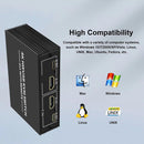 NÖRDIC KVM Switch 2 PC to 1 HDMI 2.0 and 4xUSB for Xbox, PS5, Laptop