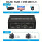 NÖRDIC KVM Switch 2 to 1 HDMI 2.0 4K60Hz for PC, Xbox, PS5 and laptop with 4xUSB ports