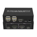 NÖRDIC KVM Switch 2 to 1 HDMI 2.0 4K60Hz for PC, Xbox, PS5 and laptop with 4xUSB ports
