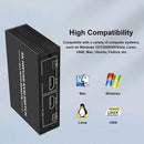 NÖRDIC KVM Switch 2 to 1 HDMI 2.0 4K60Hz for PC, Xbox, PS5 and laptop with 4xUSB ports