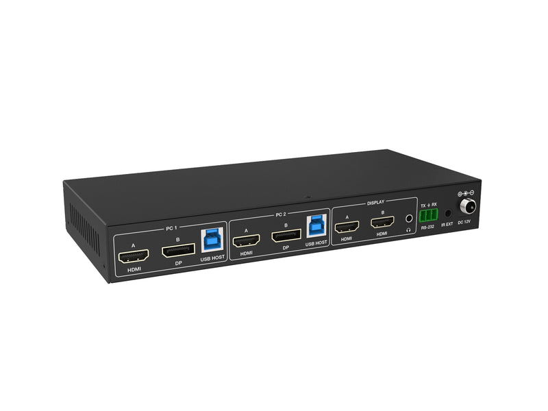 NÖRDIC KVM Switch 2 to 2 HDMI and DP to 2xHDMI 4K60Hz