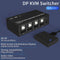 NÖRDIC KVM Switch 4 PC to 1 DisplayPort 1.2 4K 60Hz and 4x USB HDCP 2.2