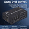 NÖRDIC KVM Switch 4 PC to 1xHDMI 8K60Hz and 4xUSB HDCP 2.2 for Xbox, PS5, Laptop