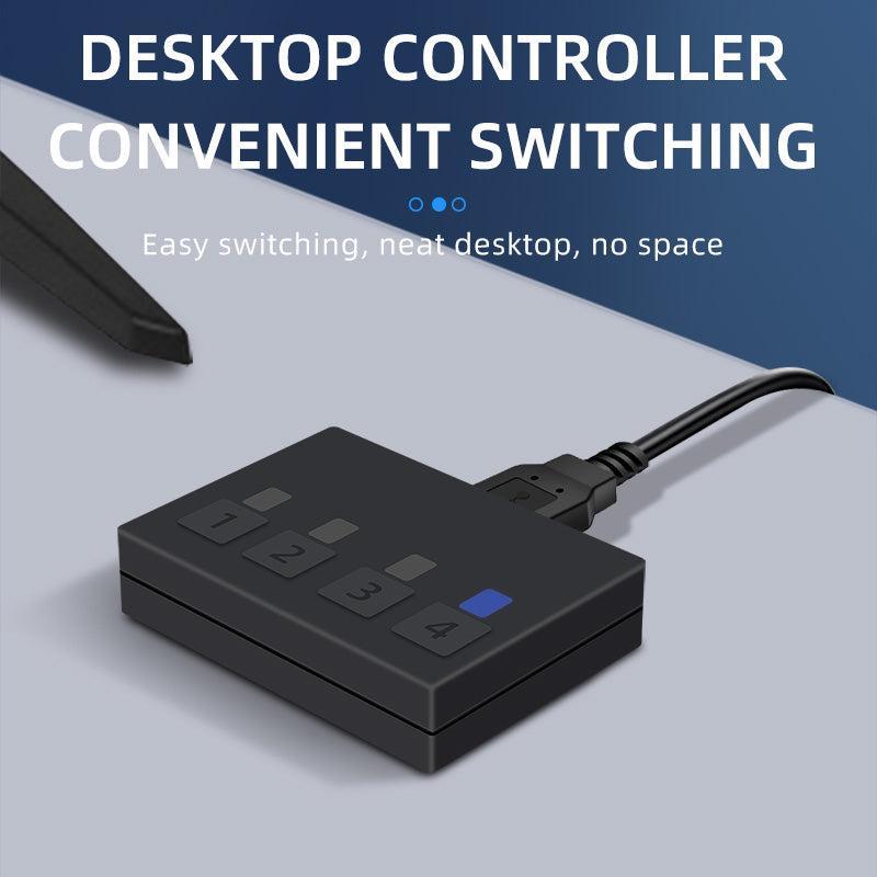 NÖRDIC KVM Switch 4 PC to 1xHDMI 8K60Hz and 4xUSB HDCP 2.2 for Xbox, PS5, Laptop
