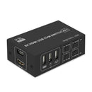 NÖRDIC KVM Switch 4 PC to 1xHDMI 8K60Hz and 4xUSB HDCP 2.2 for Xbox, PS5, Laptop