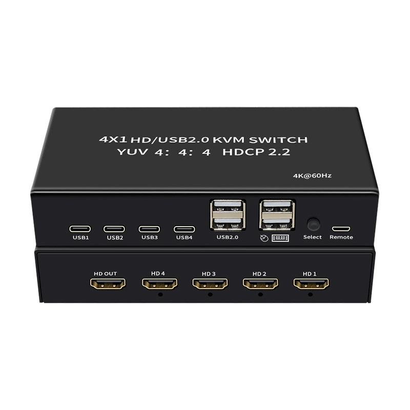 NÖRDIC KVM Switch 4 PC to 1 HDMI 4K 60Hz and 4XUSB HDCP 2.2