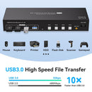 NÖRDIC KVM Switch 4 to 2 HDMI 4K60Hz USB3.0