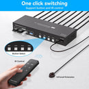 NÖRDIC KVM Switch 4 to 2 HDMI 4K60Hz USB3.0