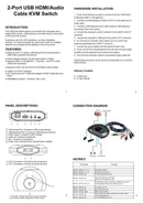 NÖRDIC KVM switch 2 to 1 HDMI 2.0 4K60Hz