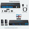 NÖRDIC KVM switch 2 to 1 DisplayPort to DisplayPort, 8K60Hz/4K120Hz, 4x USB-A