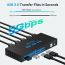 NÖRDIC KVM switch 2 to 1 DisplayPort to DisplayPort, 8K60Hz/4K120Hz, 4x USB-A