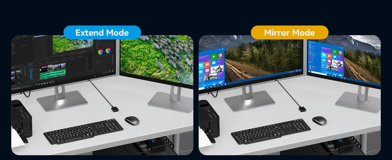 NÖRDIC KVM switch 2 to 2 DisplayPort & HDMI, 8K60Hz/4K120Hz, 4x USB-A